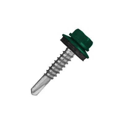 Кровельный саморез Rizzel 5,5x19 RAL 6005, сверло №3, 250 шт. 00000317083