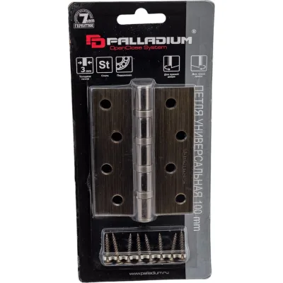 Универсальная дверная петля Palladium N 4BB-100 (3mm) AB 00010890