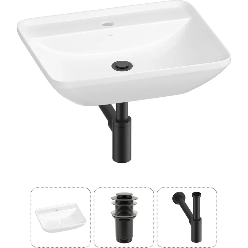 Набор Wellsee 3 в 1 Cute Twin S накладная раковина 55x42 см 20213375R