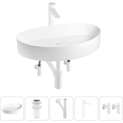 Набор Wellsee 5 в 1 Belle Spa 2.0 накладная раковина 64x40 см 20212620R