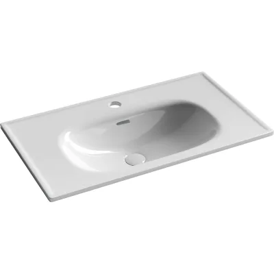Раковина накладная Ceramicanova Sabo с отверстием под смеситель 800x460x130 белый CN13002
