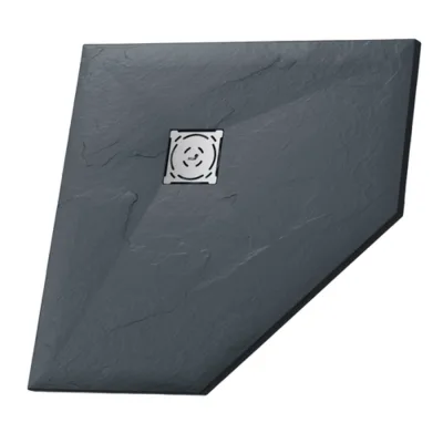 Поддон RGW Stone Tray искусственный камень 90х90х2,5 см трапеция графит низкий (16155099-02G)