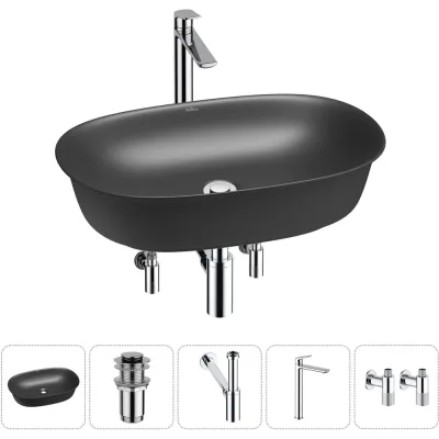 Набор Wellsee 5 в 1 Brillant iCon накладная раковина 60x40 см 20214668R