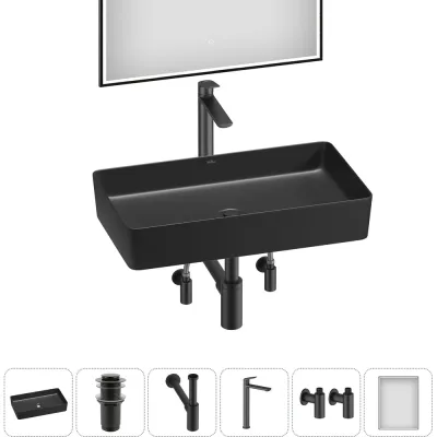 Акционный набор Wellsee 6 в FreeDom 2.0 накладная раковина 60x34 см 20217948R