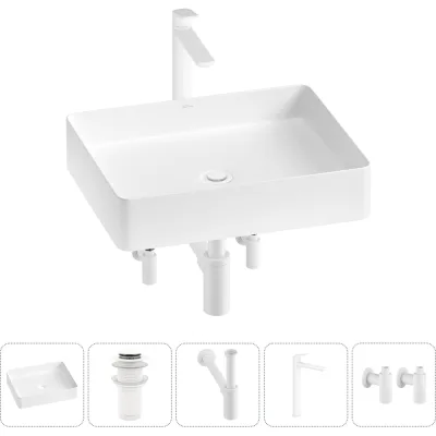 Акционный набор Wellsee 5 в FreeDom 2.0 накладная раковина 51x40 см 20214518R