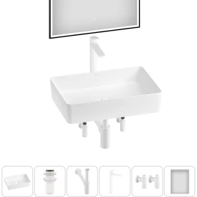 Акционный набор Wellsee 6 в FreeDom 2.0 накладная раковина 50x34 см 20217886R