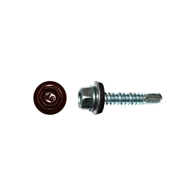 Кровельный саморез КРЕП-КОМП 4,8x51, RAL3005, красное вино, 100 шт. ск513005кф