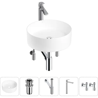 Набор Wellsee 5 в 1 Belle Spa накладная раковина 38x38 см 20212153R