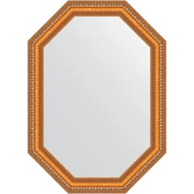 Зеркало EVOFORM в багетной раме - золотые бусы на бронзе 60 mm (51x71 cm) 7045