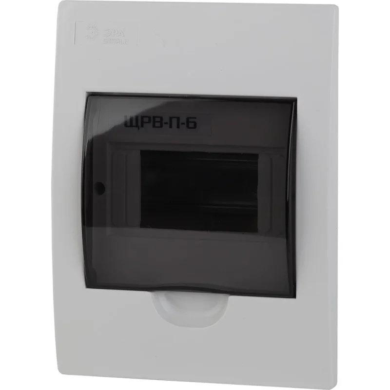 Встраиваемый бокс ЭРА SIMPLE ЩРВ-П-6 модулей, пластик IP41 Б0041510