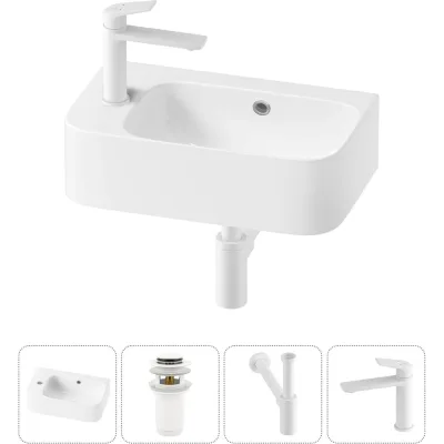 Комплект Wellsee 4 в 1 Lavinia Boho Bathroom Sink накладная/подвесная раковина 45x27 см 20216480R