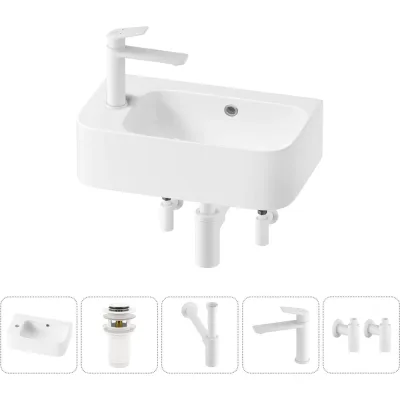 Комплект Wellsee 5 в 1 Lavinia Boho Bathroom Sink накладная/подвесная раковина 45x27 см 20216484R