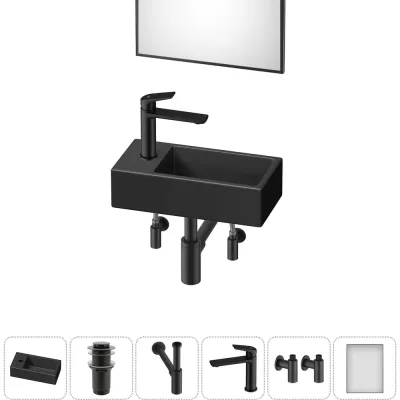 Комплект Wellsee 6 в 1 Lavinia Boho Bathroom Sink накладная/подвесная раковина 40x20 см 20219592R