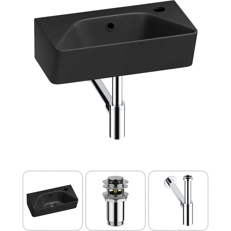 Комплект Wellsee 3 в 1 Lavinia Boho Bathroom Sink накладная/подвесная раковина 40x22 см 20216432R