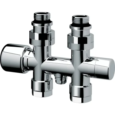 Набор узел с термостатом и запорными клапанами FAR прямой, М24x19 - 1/2"НР FL 0269 C12