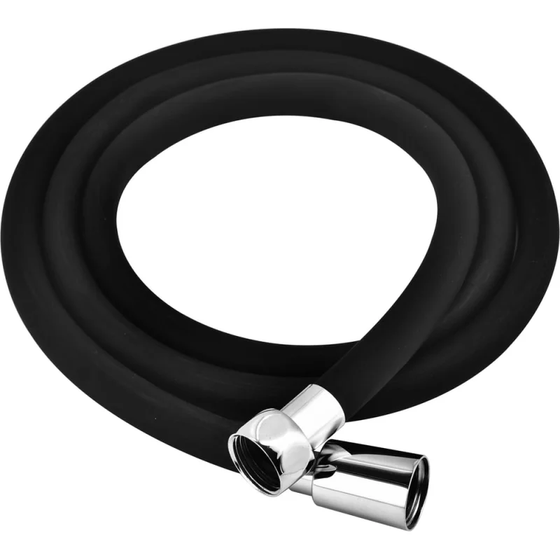Шланг для душа Melodia della vita WONDER SILICONE ANTI-TWIST, 1/2х"1/2" конус, нержавеющая сталь, d15, L150 см, черный MKP34437BLbk 18890