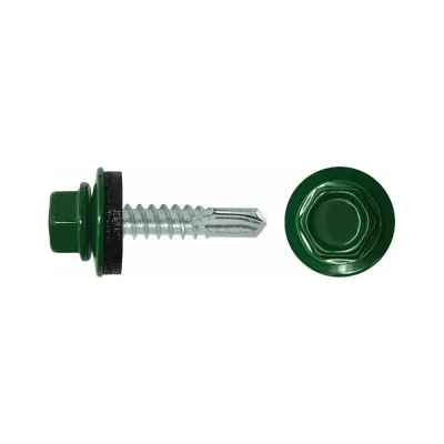 Саморез для крепления кровли STEELREX RAL6005 4.8x29, 70 шт. 0140048029B4000070326005