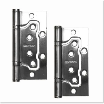 Петля карточная без врезки Doorlock H100/76/2BB SN матовый никель, 100x76x2,5мм, 2 шт 77020
