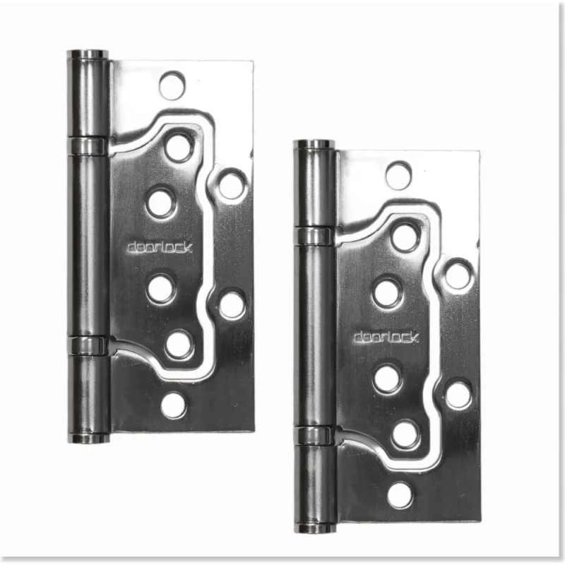 Петля карточная без врезки Doorlock H100/76/2BB SN матовый никель, 100x76x2,5мм, 2 шт 77020