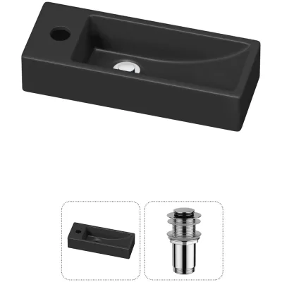 Комплект 2 в 1 Wellsee Bathroom Sink накладная/подвесная раковина 38x14 см, состоит 20215925R