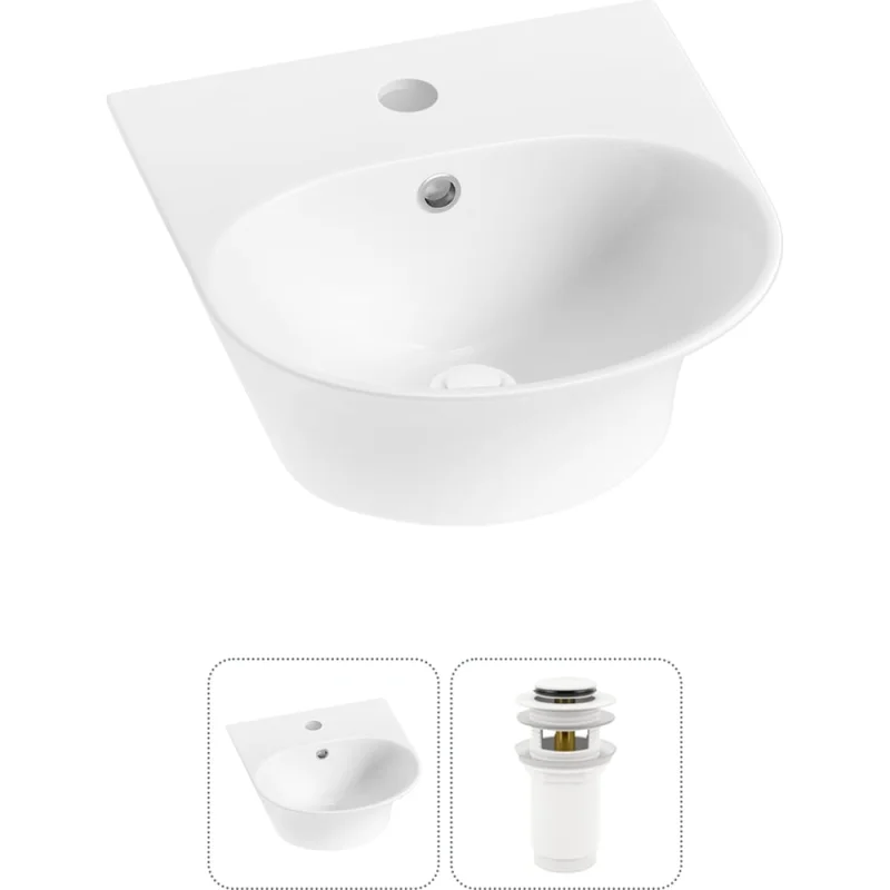 Комплект 2 в 1 Wellsee Lavinia Boho Bathroom Sink накладная/подвесная раковина 34x36 см 20216640R