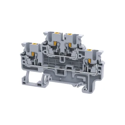 Клемма КЭАЗ 2х-ярусная push-in КЭАЗ OptiClip CPDL-2,5-2L-I-серый 50 шт 331862