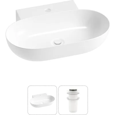 Комплект 2 в 1 Wellsee Lavinia Boho Bathroom Sink накладная/подвесная раковина 58x40 см 20215130R