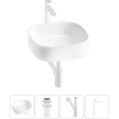 Комплект Lavinia Boho 4 в 1 Bathroom Sink накладная раковина 42x42 см 3331108 20215455R