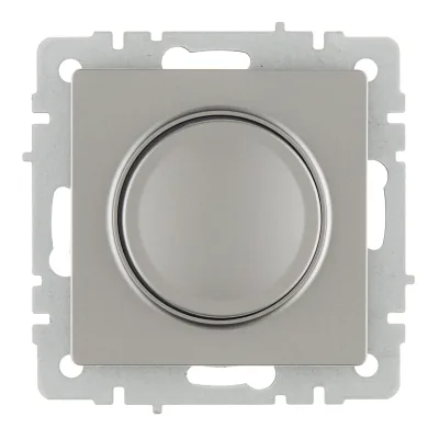 Диммер IEK Brite встраиваемый сталь поворотно-нажимной (BR-D20-0600-K46)