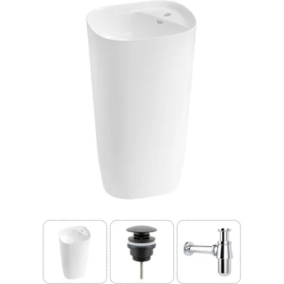 Комплект 3 в 1 Wellsee Bathroom Sink напольная раковина 50x45x89 см, состоит из 3331 20215529R