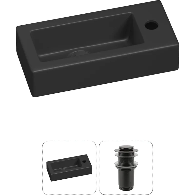 Комплект 2 в 1 Wellsee Lavinia Boho Bathroom Sink накладная/подвесная раковина 37x18 см 20215870R