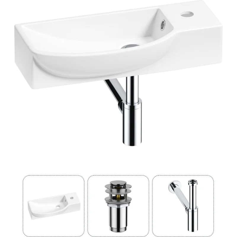 Комплект 3 в 1 Lavinia Boho Bathroom Sink накладная/подвесная раковина 50x24 см 20216165R