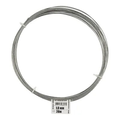 Трос стальной для растяжки DIN 3055 1,0 мм упак. 20м Zitar 127840