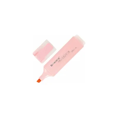 Текстовыделитель 12 шт в упаковке BRAUBERG "ORIGINAL PASTEL" ПАСТЕЛЬНЫЙ РОЗОВЫЙ линия 1-5 мм  151693