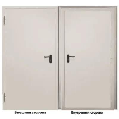 Дверь противопожарная Промет ДП-EIS-60 глухая левая серый RAL 7035 950х2050 мм