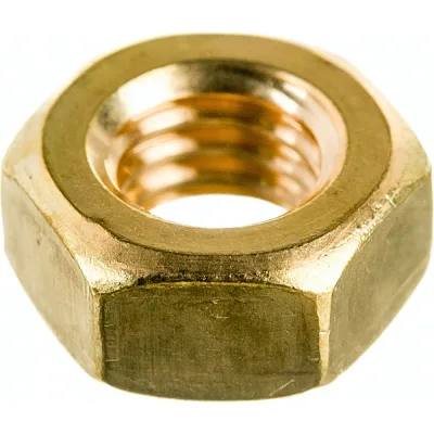 Шестигранная латунная гайка DIN 934 М6 (10 шт) DINFIX 00-00001724