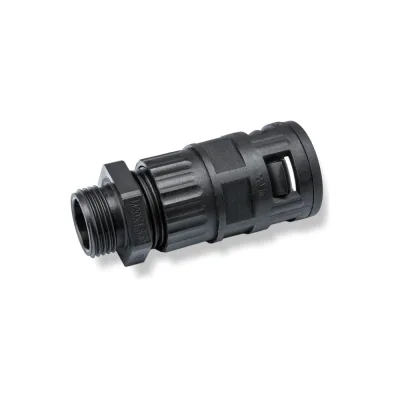 Муфта для гофрированных труб WEYER WQGZ1-M20B/AD18.5 - коннектор прямой, нар. M20x1.5 WE0401900