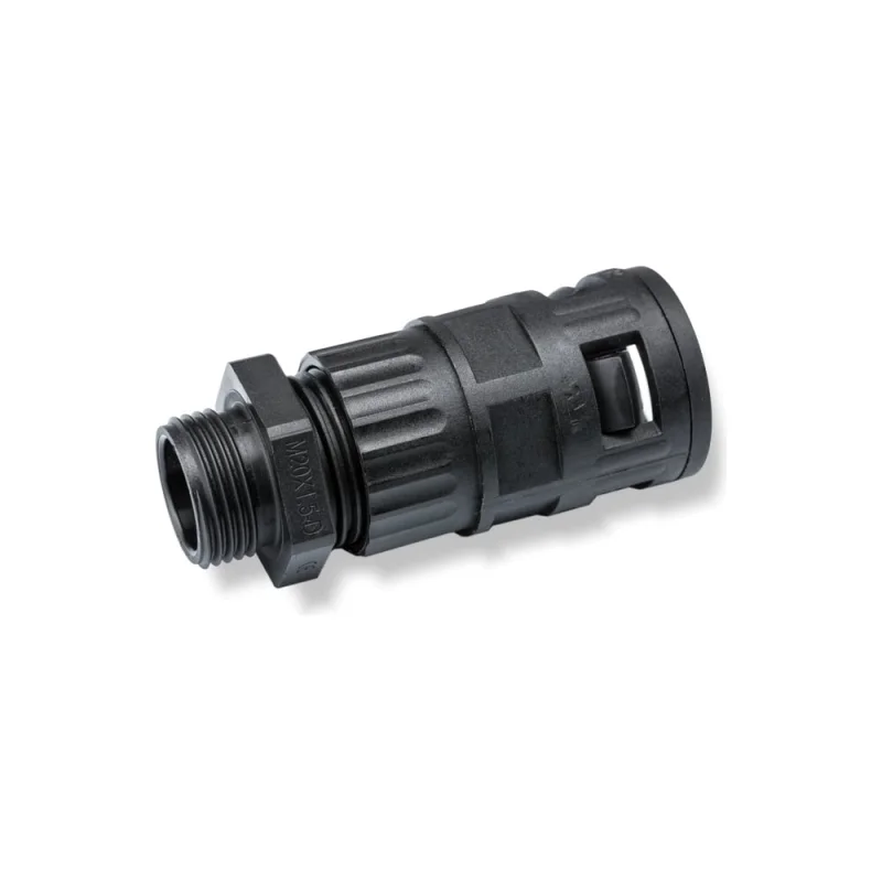 Муфта для гофрированных труб WEYER WQGZ1-M20B/AD18.5 - коннектор прямой, нар. M20x1.5 WE0401900