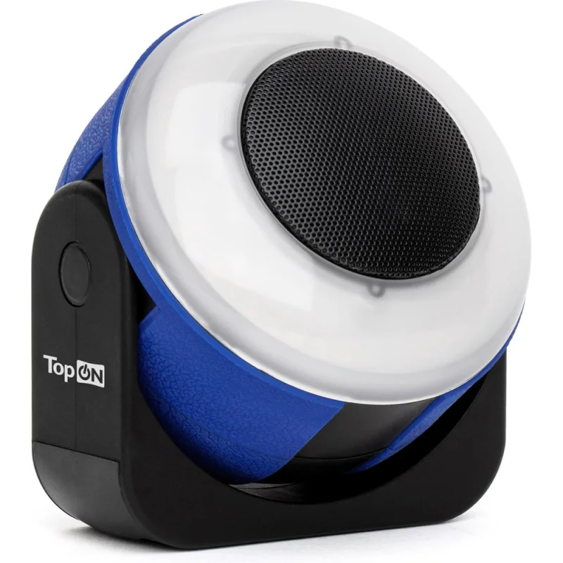 Аккумуляторный фонарь TopOn LED 300 лм 3.7 B 4.4 Ач 16.2 Втч 4 режима света, Bluetooth колонка, магнитное крепление, карабин TOP-MX03BT