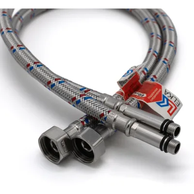 Гибкая подводка для смесителей ELKA 1/2"хМ10х50 см пара - длинный и короткий хвостовик ИС.100303