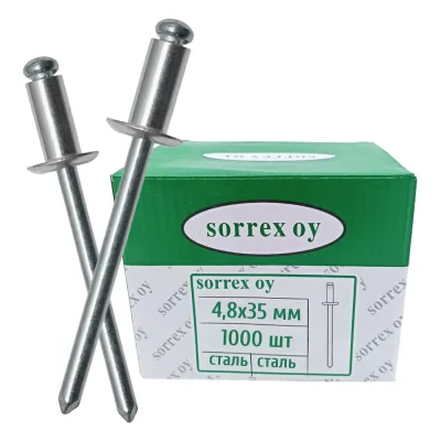Заклепка вытяжная SORREX 4,8x35 мм OY, 1000 штук SSD 48350