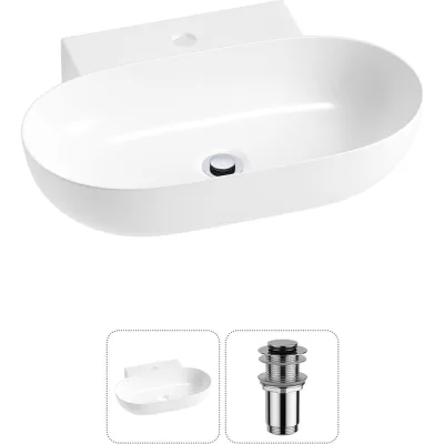 Комплект Wellsee 2 в 1 Lavinia Boho Bathroom Sink накладная/подвесная раковина 58x40 см 20215127R