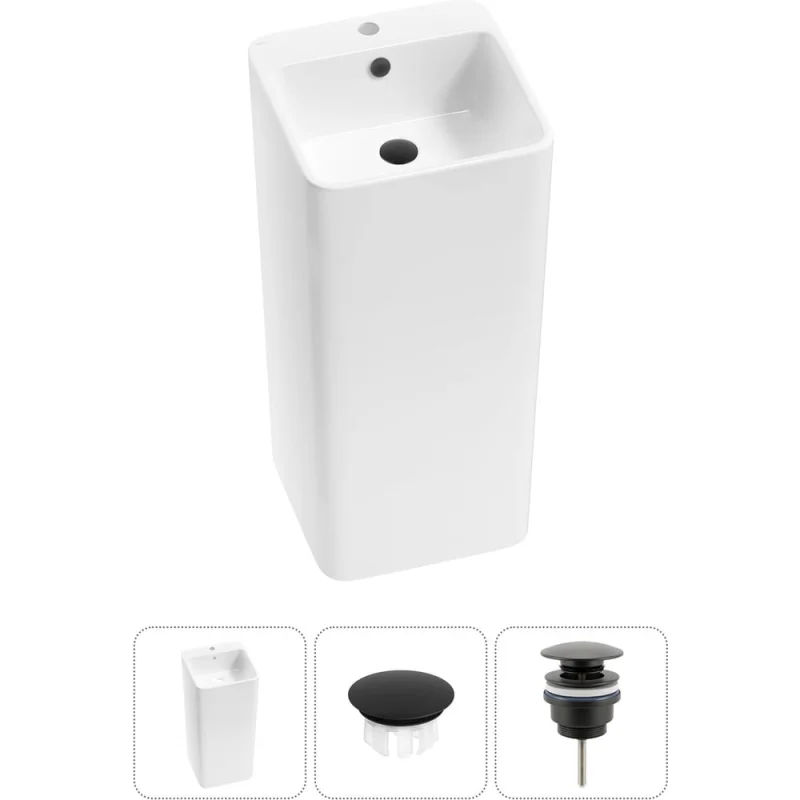 Набор Wellsee 3 в 1 Callipy Art напольная раковина 40x40x85 см 20217210R