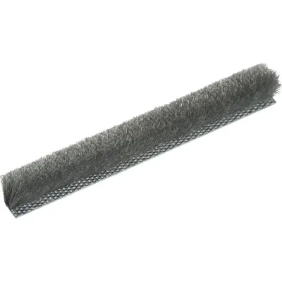 Щёточный уплотнитель Mebax 7x6, серый, моноколор, 4Р, без клея, 150 м 00-00000065