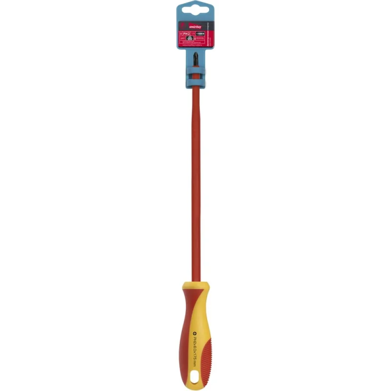 Диэлектрическая крестовая отвертка Smartbuy PH2x175, до 1000В,VDE SBT-SCI-PH2x175P1