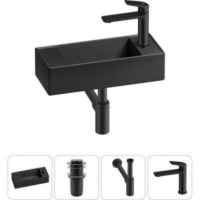 Комплект Wellsee 4 в 1 Lavinia Boho Bathroom Sink накладная/подвесная раковина 43x18 см 20216268R