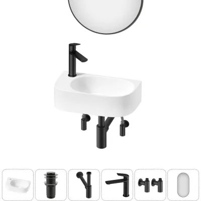 Комплект Wellsee 6 в 1 Lavinia Boho Bathroom Sink накладная/подвесная раковина 40x22 см 20219752R