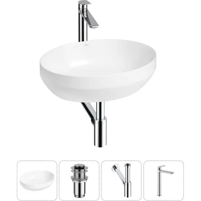 Набор Wellsee 4 в 1 Air Gap R накладная раковина 50x36 см 20212397R