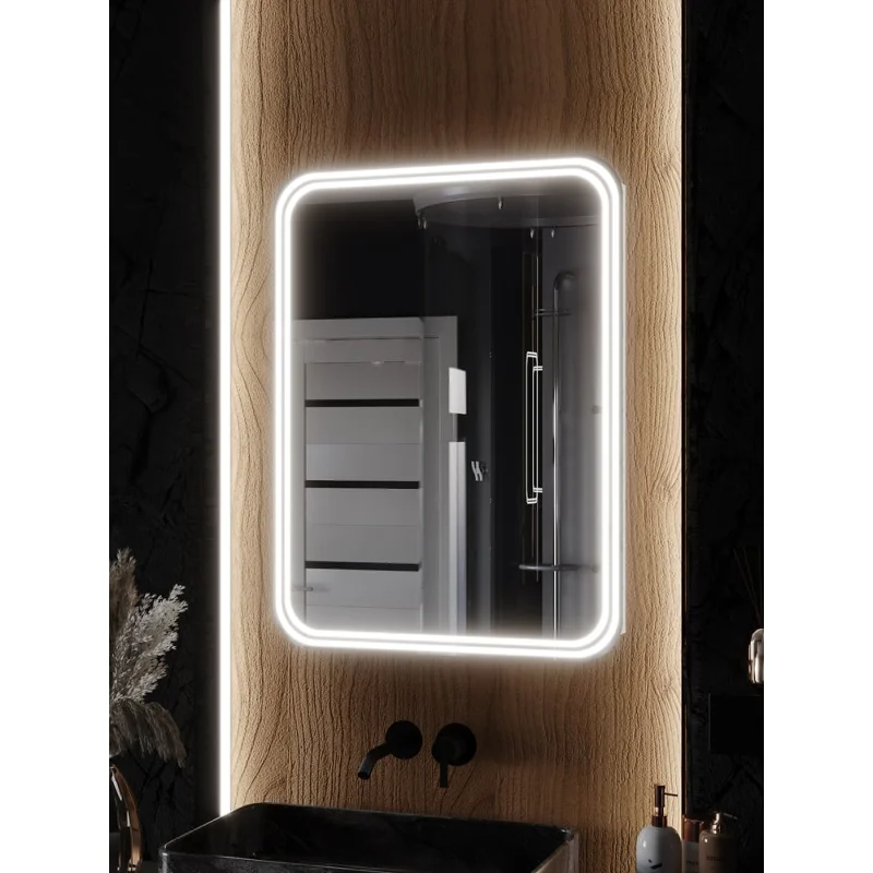 Зеркало-шкаф SANTREK HOME с LED подсветкой, левое, "ГЕРДА" 600x800мм 319290