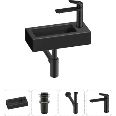 Комплект 4 в 1 Lavinia Boho Bathroom Sink накладная/подвесная раковина 37x18 см 20215876R